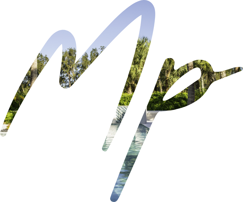 Molinari Pools Logo featuring the M and P